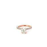14k Rose Gold 1.37ct F I1 Oval Center Diamond/ .38ct G VS2 Round Diamond  Engagement Ring Certified By GIA # 5231520304